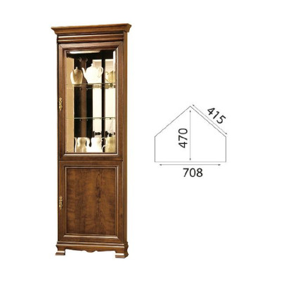 Vitrina clásica Armario vitrina Mueble de vitrina pared de cristal - Modelo N-WN