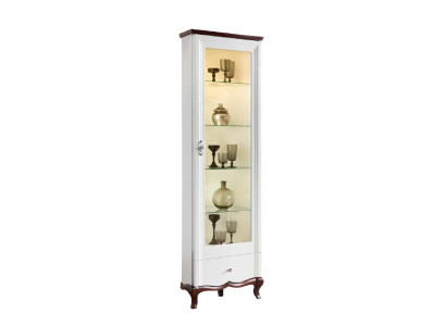 Madera maciza Madera real Hecho a mano Vitrina clásica Armario de vidrio Vitrinas MIWN