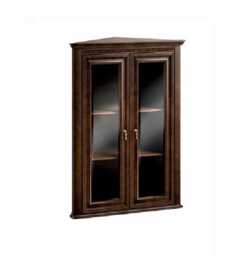 Vitrina clásica Vitrina esquinera Gabinete esquinero Esquina Vitrinas - Modelo V-WN Vitrina