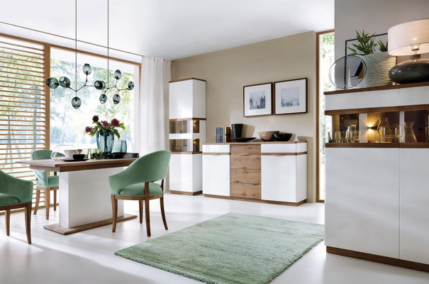 Vitrina de lujo de cristal con diseño de madera, armario, estante de vitrina, armarios, estantes, muebles.