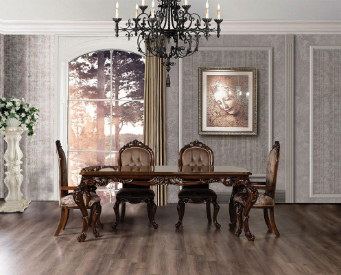 Mesa de comedor clásica con 4 sillas estilo barroco rococó muebles