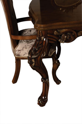 Mesa de comedor clásica con 4 sillas estilo barroco rococó muebles