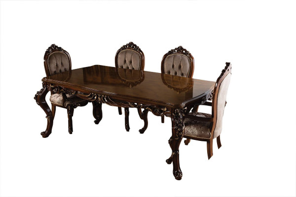 Mesa de comedor clásica con 4 sillas estilo barroco rococó muebles