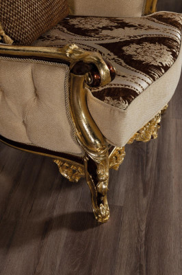 Sofá de lujo beige conjunto de sofás de tela 3+1 plazas diseño sofás