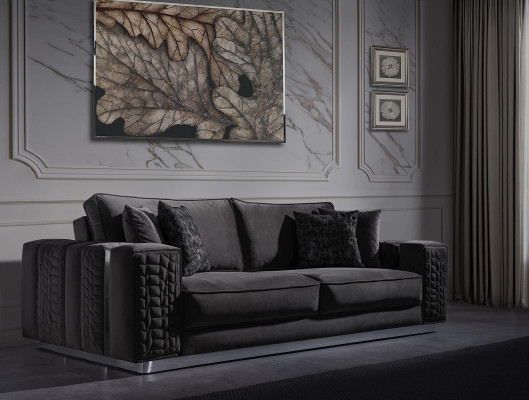Sofá de tres plazas cómodo sofá italiano diseño de sofá muebles sofás