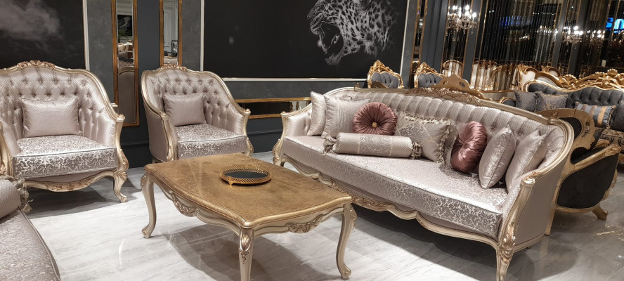 Clásico sillón Chesterfield Barroco muebles Rokoko Sofá Sofas