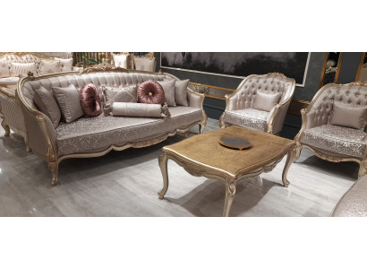 Chesterfield Baroque Sofá de tres plazas Muebles tapizados de estilo francés.