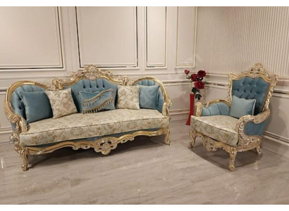 Sala de estar conjunto de sofá clásico sofá muebles 3+1 plazas.