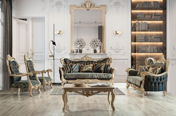 Barroco Chesterfield sillón tapizado clásico de una plaza sofá couch