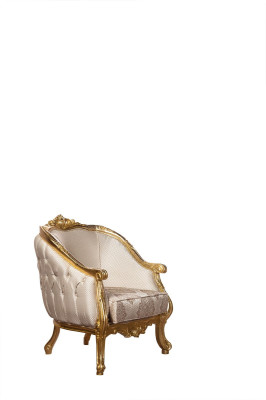 Chesterfield redondo sillón sofá tapizado muebles decoración sofá individual.