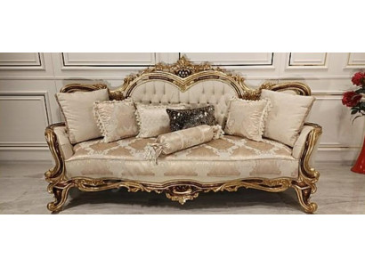 Chesterfield Barroco sofá de tres plazas muebles sofá sofás tela beige