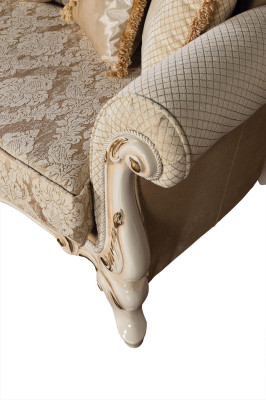 Diseñador de tela de asiento de estilo Art déco, sofá de tela de un solo asiento de lujo.