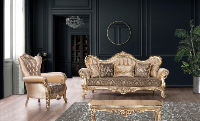 Sillón barroco Chesterfield sofá muebles decoración sofás silla