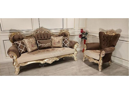 Conjunto clásico de sofá Sofá Muebles de sala de estar 3+1 Sofá de asientos