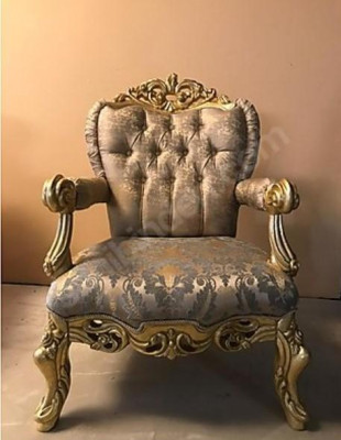Sillón de lujo tapizado diseñador textil de 1 plaza mueble nuevo