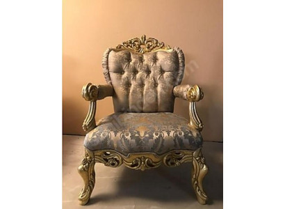 Sillón de lujo tapizado diseñador textil de 1 plaza mueble nuevo