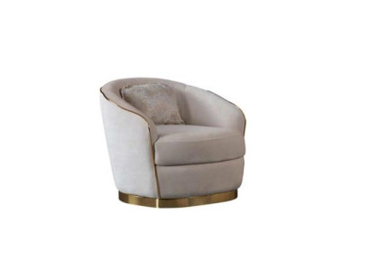Sillón de lujo individual sofá sofá tapizado mueble 82x85x77cm sillón