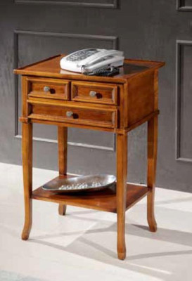 Consola de teléfono clásica marrón Mesa auxiliar Mesa Mesa de café Muebles