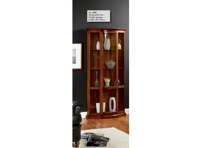 Vitrina marrón clásica estilo francés mueble cómoda aparador armario de cristal