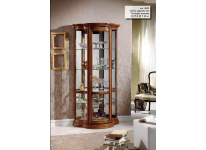 Vitrina de vidrio armario marrón vitrina sala de estar muebles de lujo aparador madera Italia