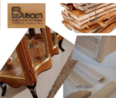 Vitrina clásica de vidrio gabinete de madera vitrina de lujo marrón aparador de sala de estar