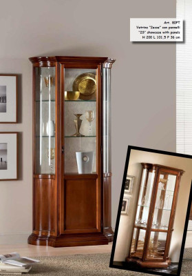 Vitrina armario de vidrio marrón muebles italianos de lujo vitrinas armarios salón