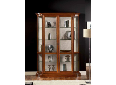 Mueble vitrina de lujo de color marrón, muebles clásicos italianos
