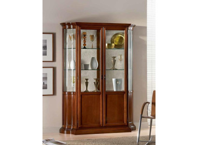 Lujo de madera vitrina buffet diseño armarios marrón muebles italianos armario nuevo