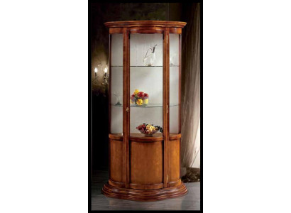Armarios de vidrio Lujo Aparador Armarios Marrón Vitrina Clásico Muebles italianos