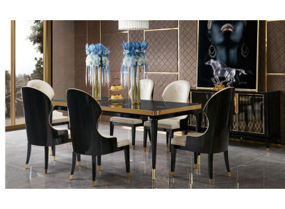 Mesa de comedor Conjunto de mesa Comedor Sala de estar Mesa de comedor Madera Vidrio Muebles