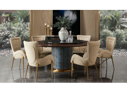 Silla Sillón 1x comedor Sala de estar Asiento Silla tapizada Lujo Cuero Televisión