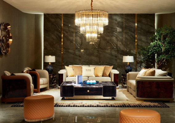 Sofá tapizado Sofá Moderno de lujo Sofá conjunto de 3-2-1 asientos Diseño