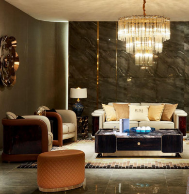 Sofá tapizado Sofá Moderno de lujo Sofá conjunto de 3-2-1 asientos Diseño