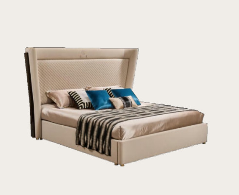 Cama doble dormitorio del hotel matrimonial de lujo cama 2x mesa de noche 3 piezas. Juego de camas