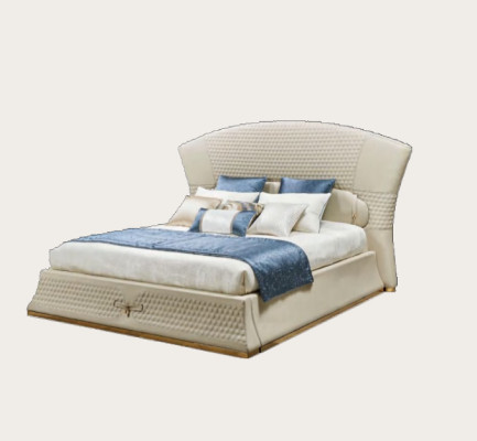 Cama de cuero Muebles de dormitorio de lujo Camas modernas de 3 piezas Set Boxspring