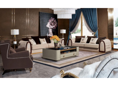 Conjunto completo de sofá 431, cojines de asiento edredón, sofás de muebles de lujo elegantes para la sala de estar.