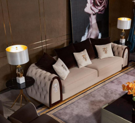 Conjunto completo de sofá 431, cojines de asiento edredón, sofás de muebles de lujo elegantes para la sala de estar.