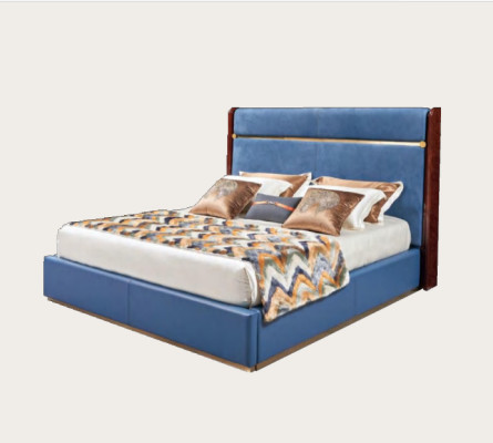 Diseño de cama 2x mesita de noche 3 piezas. Juego de dormitorio completo de lujo