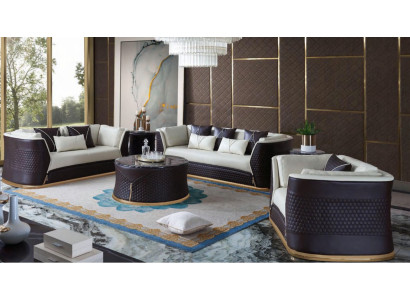 Conjunto de muebles 3 plazas Mesa de centro 2 mesas auxiliares Sofá Esquinero Sofá 6 piezas