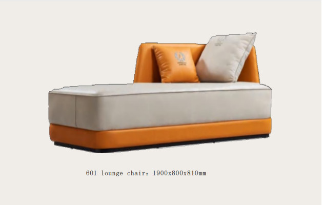 Sofá moderno de cuero de lujo de confort, reclinable, sillón reclinable, tumbona, diván.