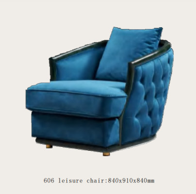 Sillón de diseño de lujo de tela para la televisión, sofá de 1 plaza para relajarse en el club lounge.