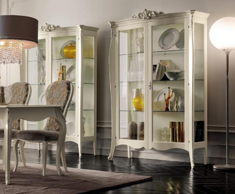 Vitrina de madera maciza para salón, aparador de cristal de muebles, gabinetes, vitrinas, sala de estar, nuevo.