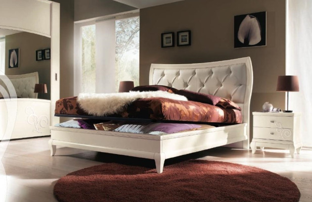 Cama Camas Estructura de cama de madera Cama doble Marco de cama doble Camas dobles Moderno Hotel Italia