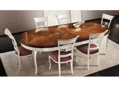 Mesa clásica de madera Mesa barroca Rococó Comedor Mesa real Mesas