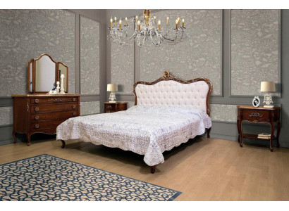 Diseño de dormitorio, muebles clásicos de lujo, cama moderna, conjunto de 2 camas, 4 piezas.