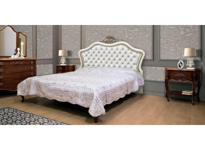 Cama clásica Muebles de lujo Camas Dormitorio Mobiliario Mesilla de noche 2x 3 piezas.