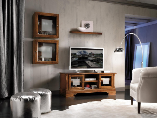 Conjunto de pared para la sala de estar, 3 piezas. Salón RTV vitrina aparador estante lujo armarios de pared nuevos.