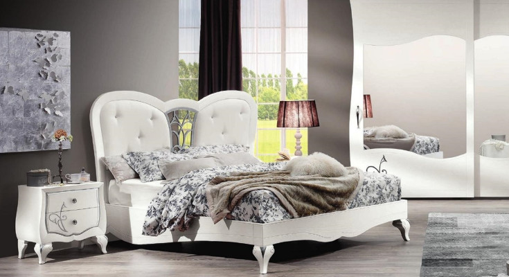 Dormitorio cama mesita de noche camas madera diseño marco de cama juego nuevo set de 3 piezas