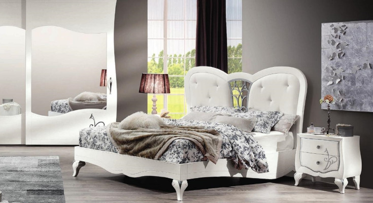 Cama tapizada Diseño lujo Doble Cama de hotel Dormitorio Estructuras de cama de madera