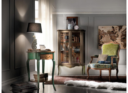Conjunto de muebles barrocos Vitrina Consola Set Gabinete de consola de madera Juego de muebles Vitrina Set 3 piezas. Nuevo